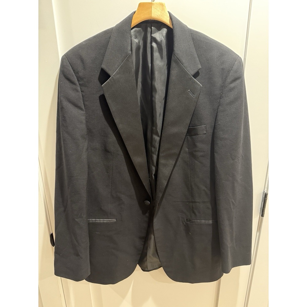 Georgia‎ Bissoni 100% Wool Black Tuxedo Blazer Men's Size 40L